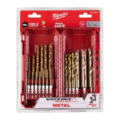 Punte metallo HSS-G TITANIO SHOCKWAVE Set - 19 pc