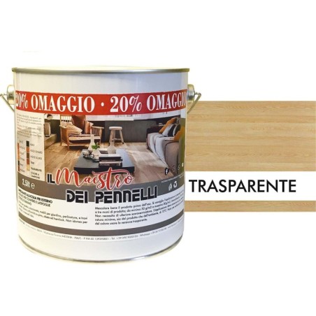 Impregnante legno esterni per ciclo cerato professionale ad acqua 2,5lt Maestro - Prodotti Acqua o Solvente