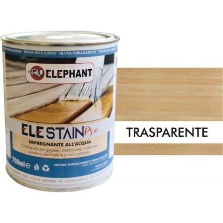 Impregnante 750ml per legno ad acqua ELE STAIN PRO Trasparente - Prodotti ad Acqua
