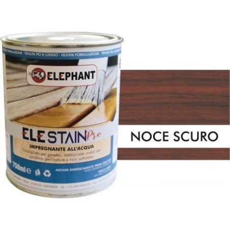 Impregnante 750ml per legno ad acqua ELE STAIN PRO Noce Scuro - Prodotti ad Acqua