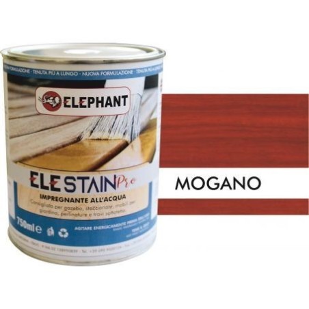 Impregnante 750ml per legno ad acqua ELE STAIN PRO Mogano - Prodotti ad Acqua