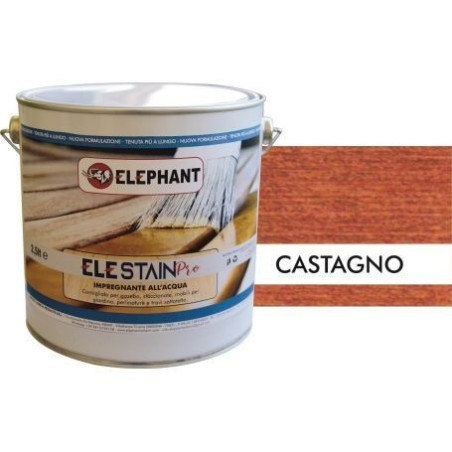 Impregnante 2,5lt per legno ad acqua ELE STAIN PRO Castagno - Prodotti ad Acqua