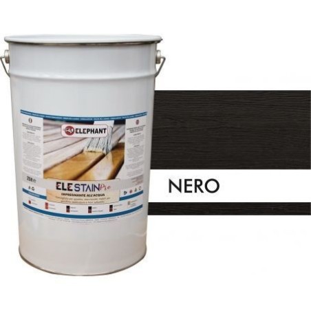 Impregnante 25lt per legno ad acqua ELE STAIN PRO Nero - Prodotti ad Acqua