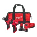 M12 Brushless Hammer Drill + Impact Wrench Kit - Power tools