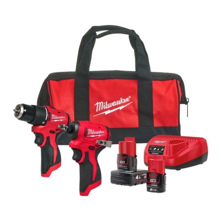 Kit M12 Brushless Trapano a percussione + Avvitatore ad impulsi - Elettroutensili