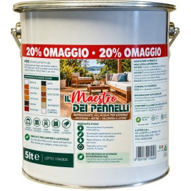Impregnante legno esterni per ciclo cerato professionale ad acqua 5lt
