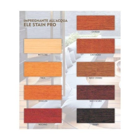 Impregnante per legno ad acqua ELE STAIN PRO - Prodotti Acqua o Solvente