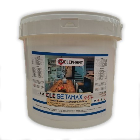 Smalto Pittura Murale Satinata ELE SETAMAX SATIN - Prodotti Acqua o Solvente