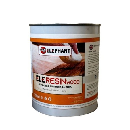Olio‑Cera Finitura Semilucida ELERESINWood 750ml - Prodotti Acqua o Solvente